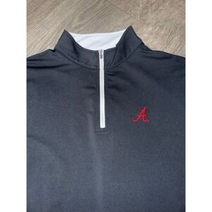 Peter Millar Alabama Crimson Tide Crown Sport Quarter Zip Pullover Black XXL